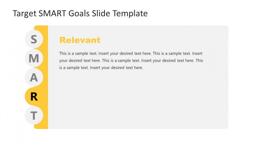 Slide of Relevant in SMART Goals in PowerPoint