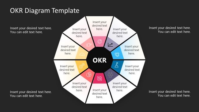 OKR Process Cycle Diagram in PowerPoint