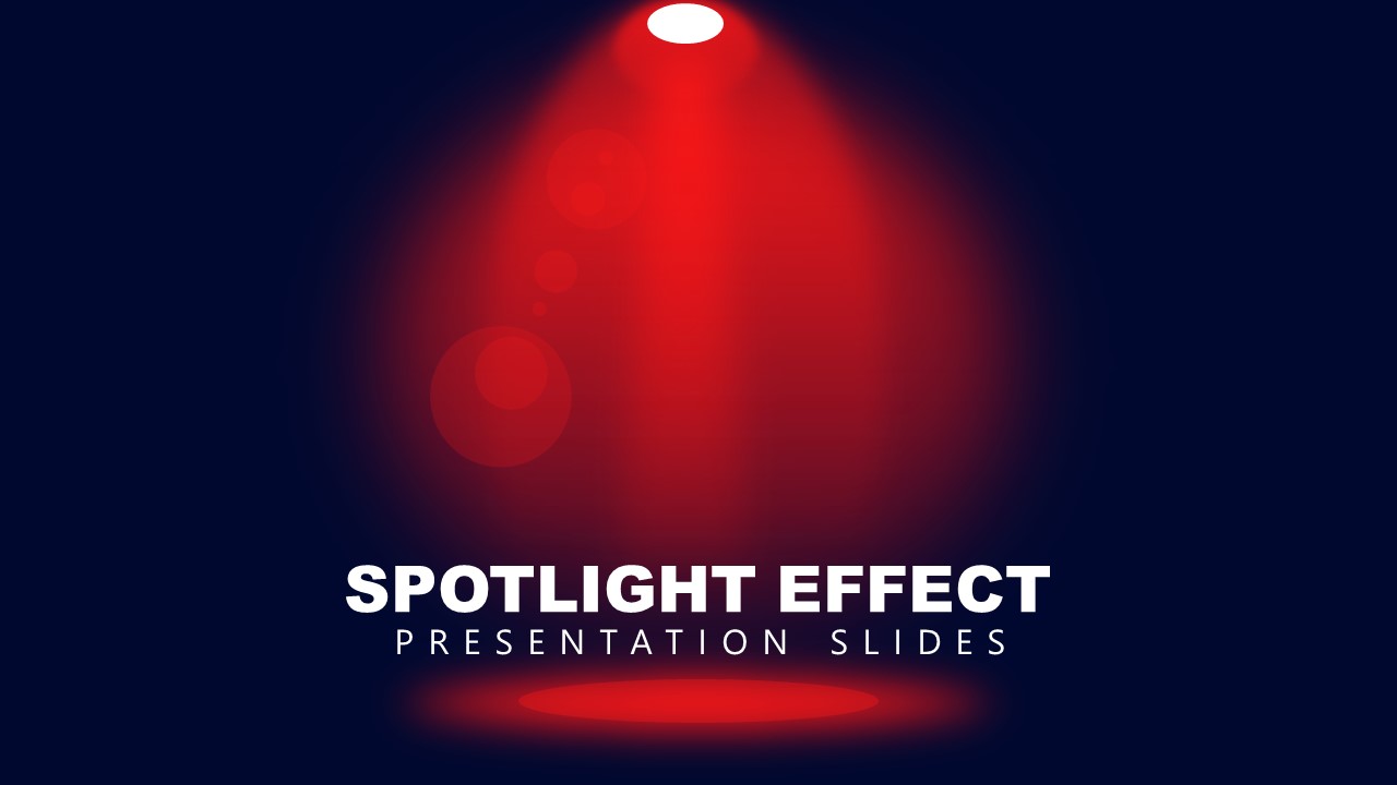 Spotlight Effect Presentation Slides Template for PowerPoint SlideModel