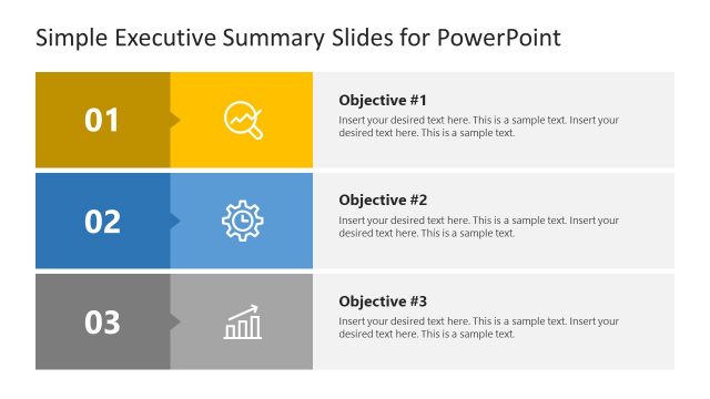 Simple Executive Summary Slide Template for PowerPoint