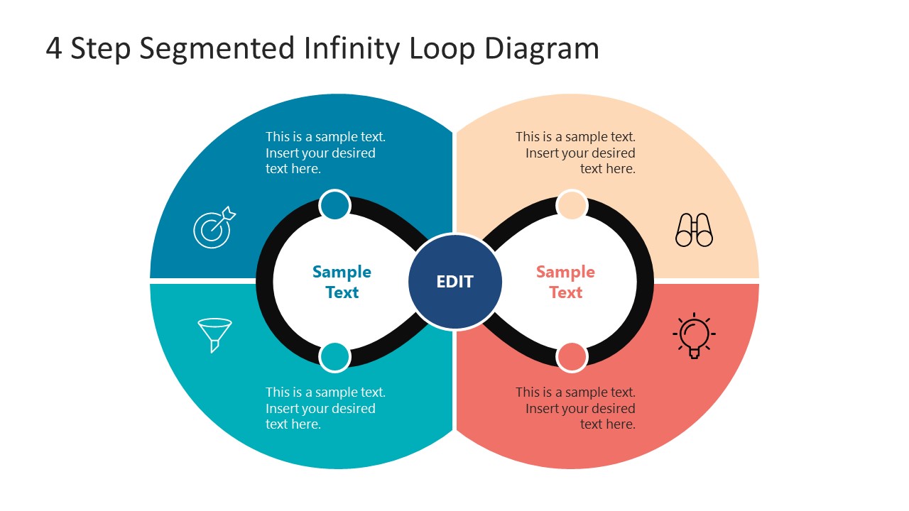 4 Steps Loop Diagram Template for PowerPoint