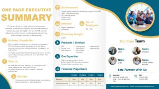PPT Executive Summary One Page Slide