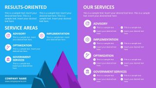 One Pager Template for Company Service Portfolio 