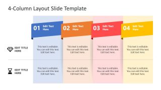 Presentation of 4 Columns Diagram Template