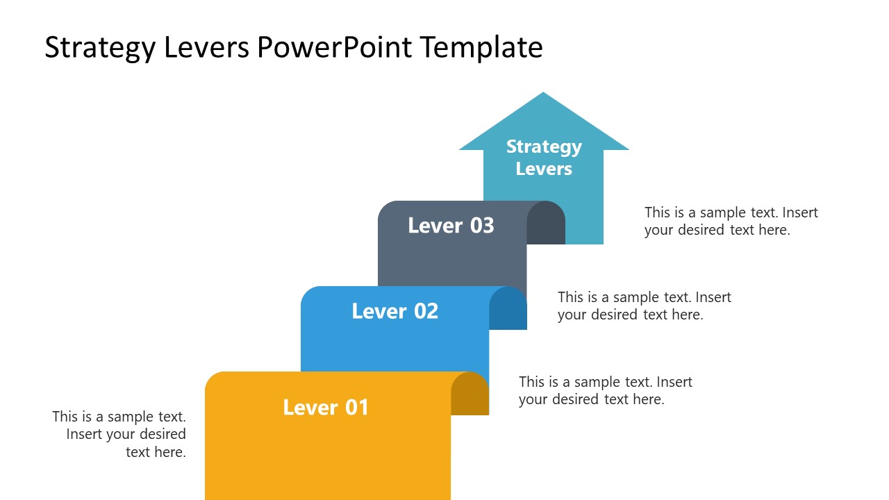 Presentation Template for 4 Lever Arrow Diagram 