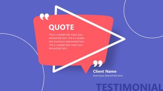 Presentation of Client Testimonial with Chat Bubble 