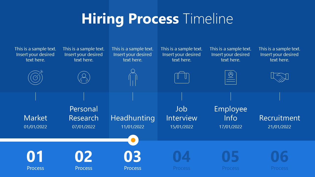 PowerPoint Hiring Process Timeline Headhunting Stage
