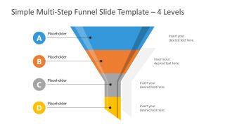 Funnel Chart Template 4 Level Diagram 