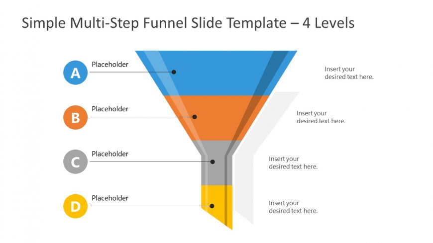 Funnel Chart Template 4 Level Diagram