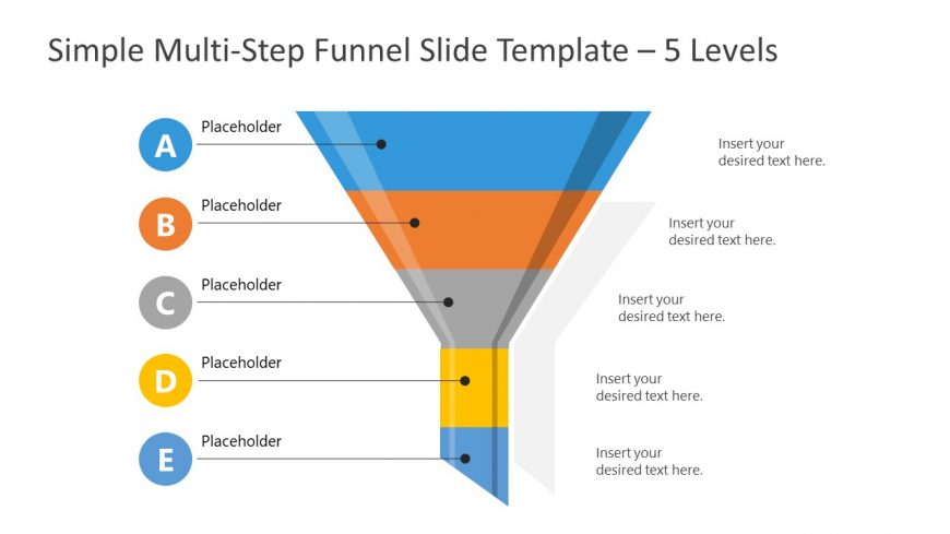 Funnel Chart Template 5 Level Diagram
