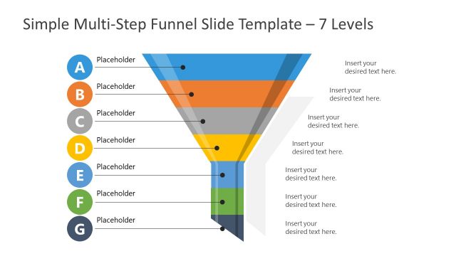 7 Level Funnel PowerPoint Diagram