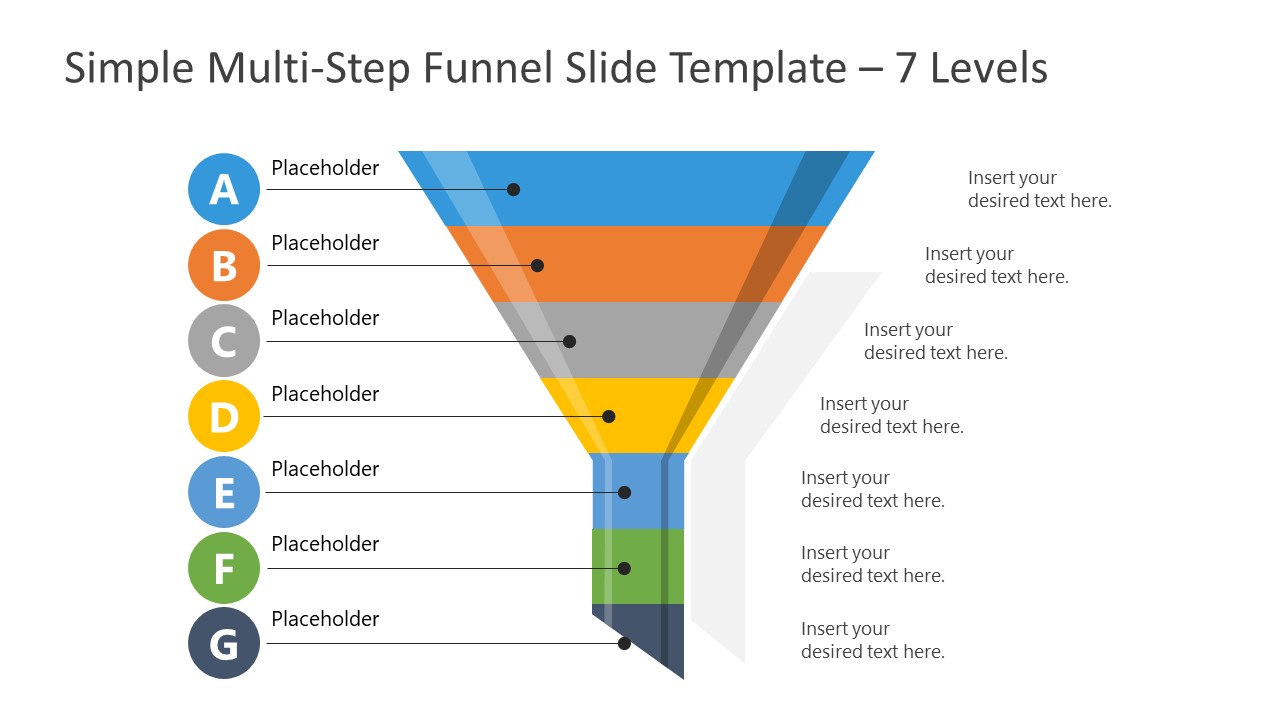 Funnel Chart Template 7 Level Diagram 