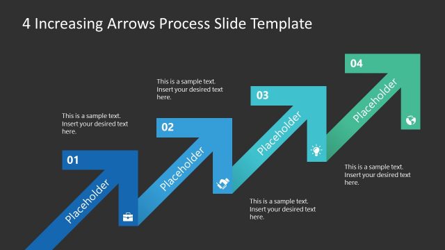4 Stage Arrow PowerPoint Diagram