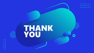 Blue Theme Thank You PowerPoint Fluid Slide