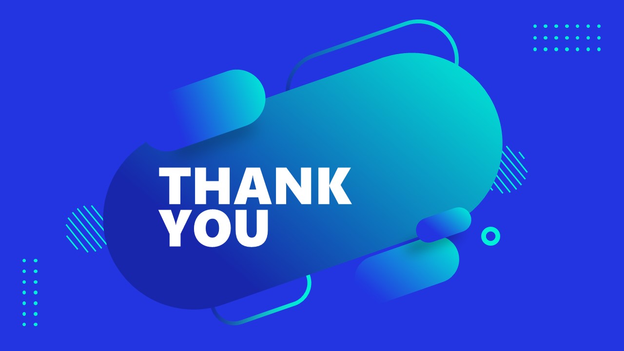 Fluid Blue PowerPoint Modern Thank You Slide - SlideModel