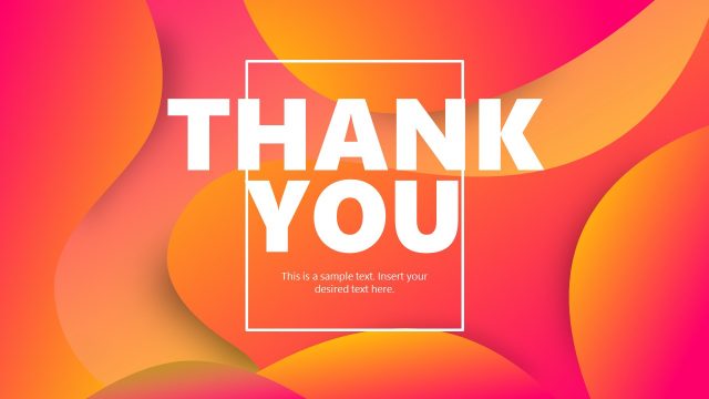 Orange Theme Modern Thank You Slide