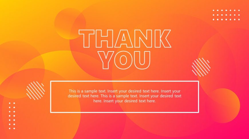 Orange Theme Thank You PowerPoint Fluid Slide