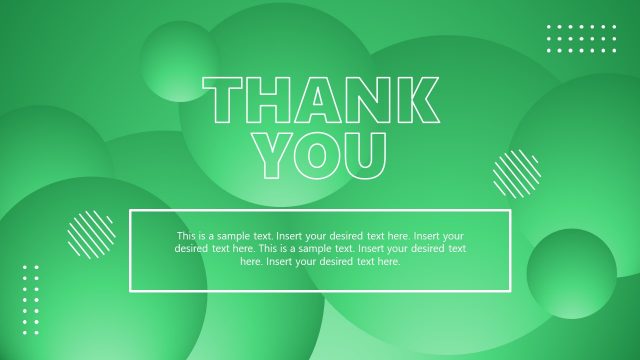 Fluid Green PowerPoint Modern Thank You Slide