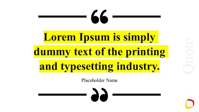 Header and Footer Template Quotation Slide