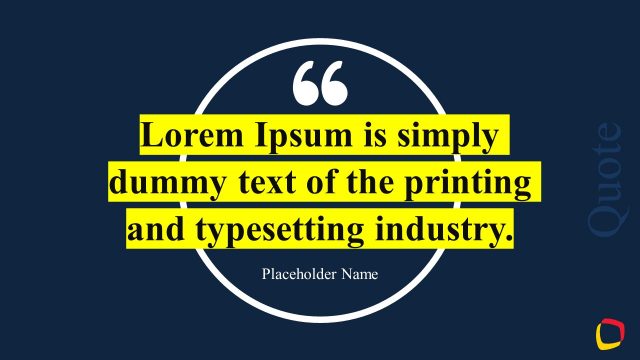 Traditional Quote Template Circular Outline