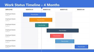 Gantt Chart for Work Status 4 Month Template