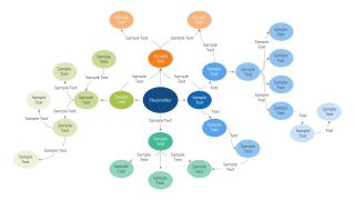 PPT Diagram of Central Theme Mind Mapping 