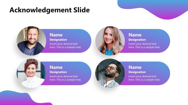 Gradient Template Design for Staff Acknowledgment