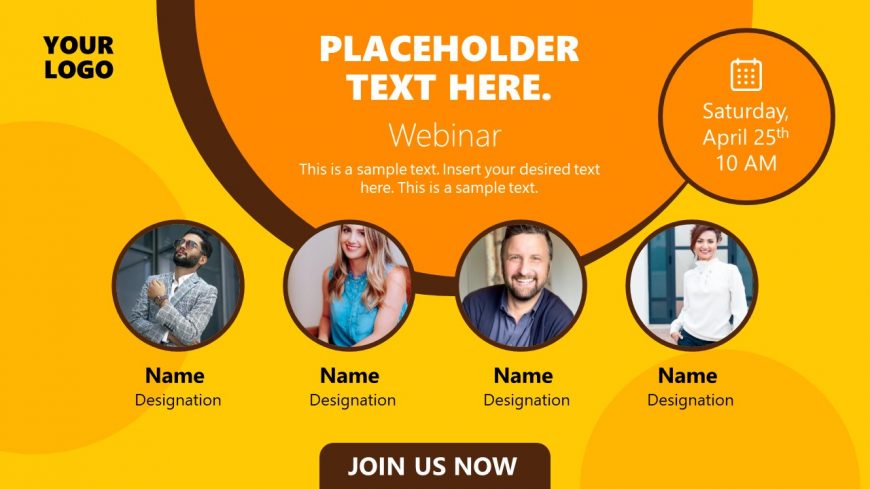 Webinar Template for Introduction of 4 Speakers