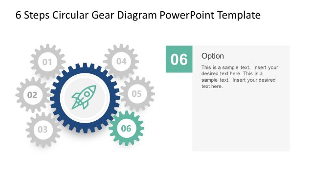 Circular Gear Diagram PowerPoint Item 6