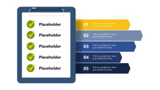 Agenda Items with 5 Checklist PowerPoint 
