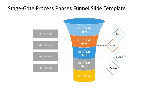 Stage-Gate Process Phases Funnel Slide Template