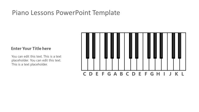 PowerPoint Piano Template of Keyboard