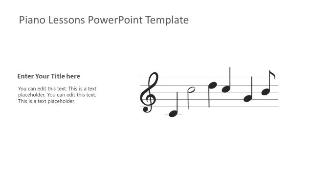 Musical Notes for Piano Music Lesson PowerPoint