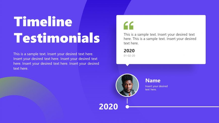 Presentation of Horizontal Timeline