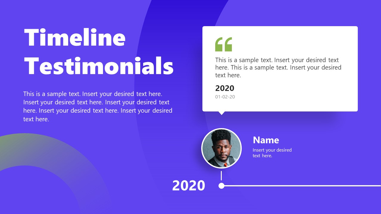 Presentation of Horizontal Timeline 