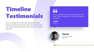 Horizontal Timeline Testimonials with Date