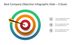 Dartboard Arrow Template 3 Steps Objectives PPT