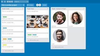 3 Column PowerPoint Trello Board 