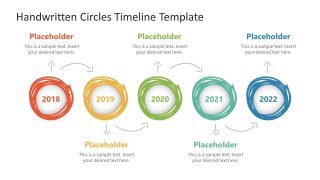 Presentation of 5 Steps Hand Drawn Timeline 