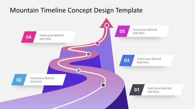 Mountain Timeline Concept Template for PowerPoint