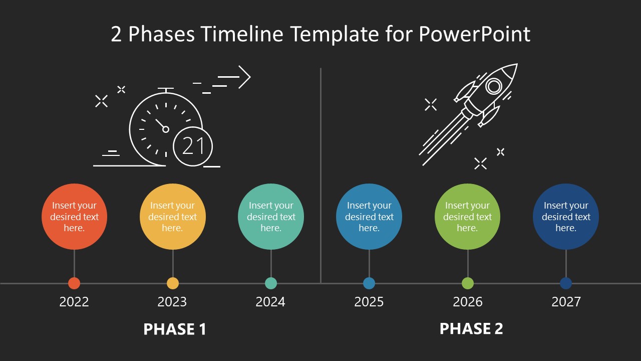 2 Phases Timeline Template for PowerPoint - SlideModel