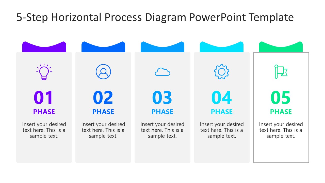 Column 5 of Horizontal Process Flow Diagram PowerPoint 