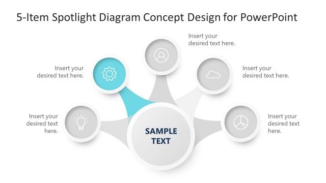 PowerPoint Presentation Template 5 Step Concept Diagram