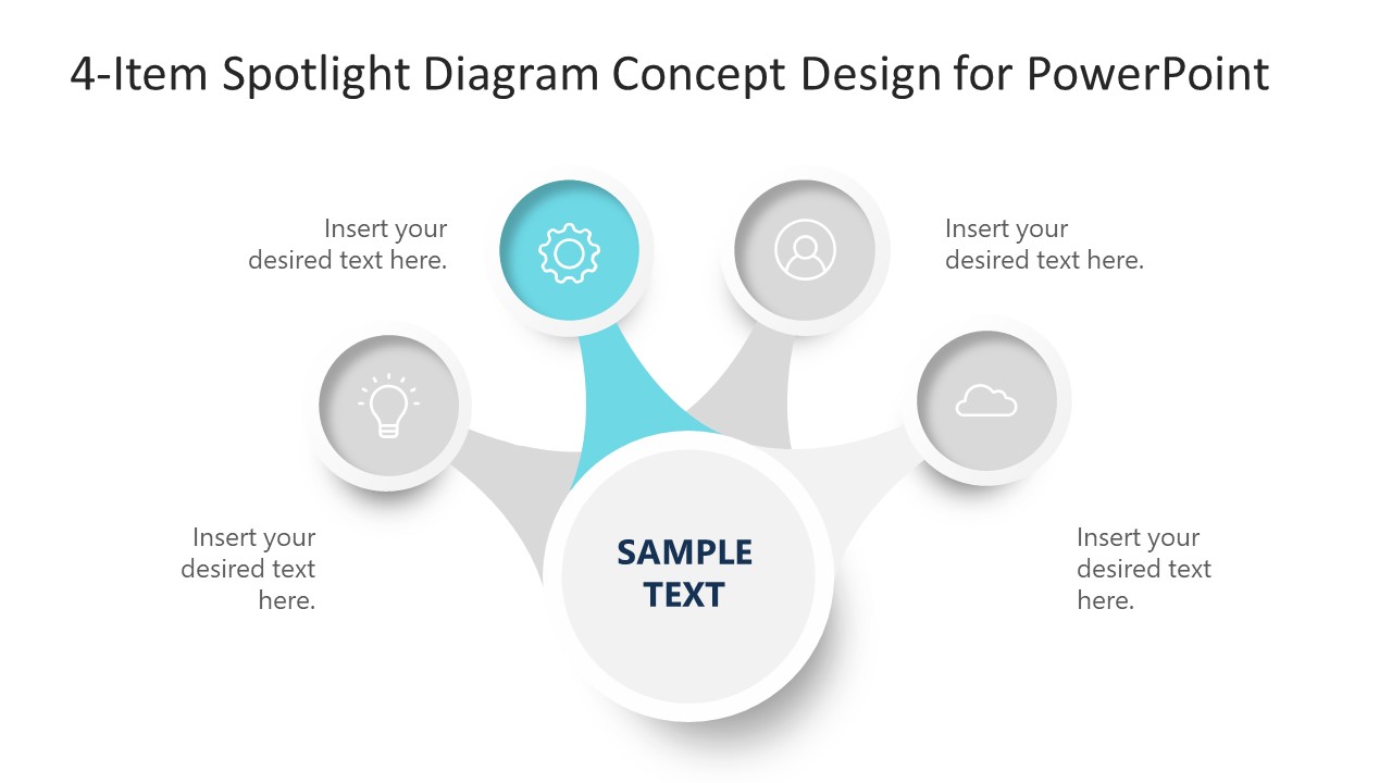 4 Step Concept Diagram for PowerPoint