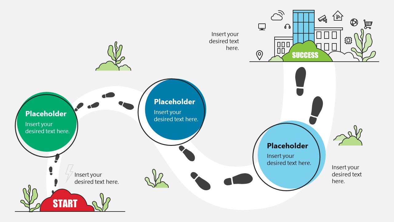 Title Slide for Zoom Footprint Path Timeline Slide Template