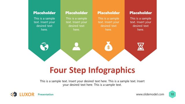 Four Step Label Infographics Diagram