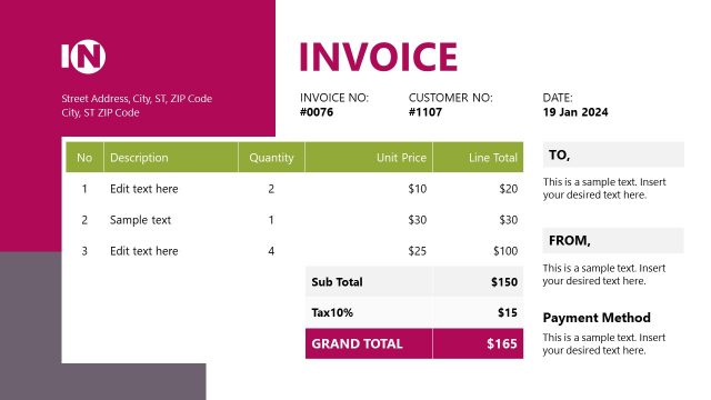 Invoice Template for PowerPoint