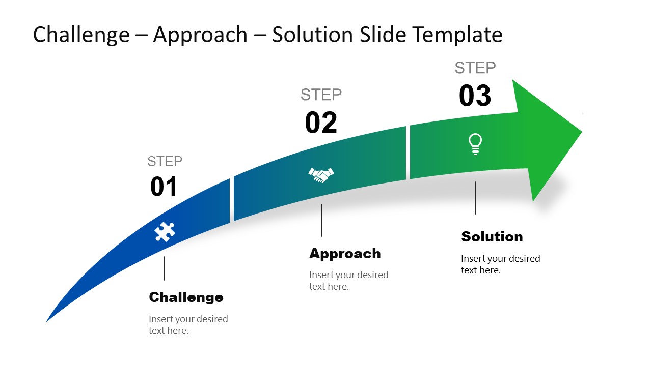 PowerPoint Editable Arrow Diagram - White Background