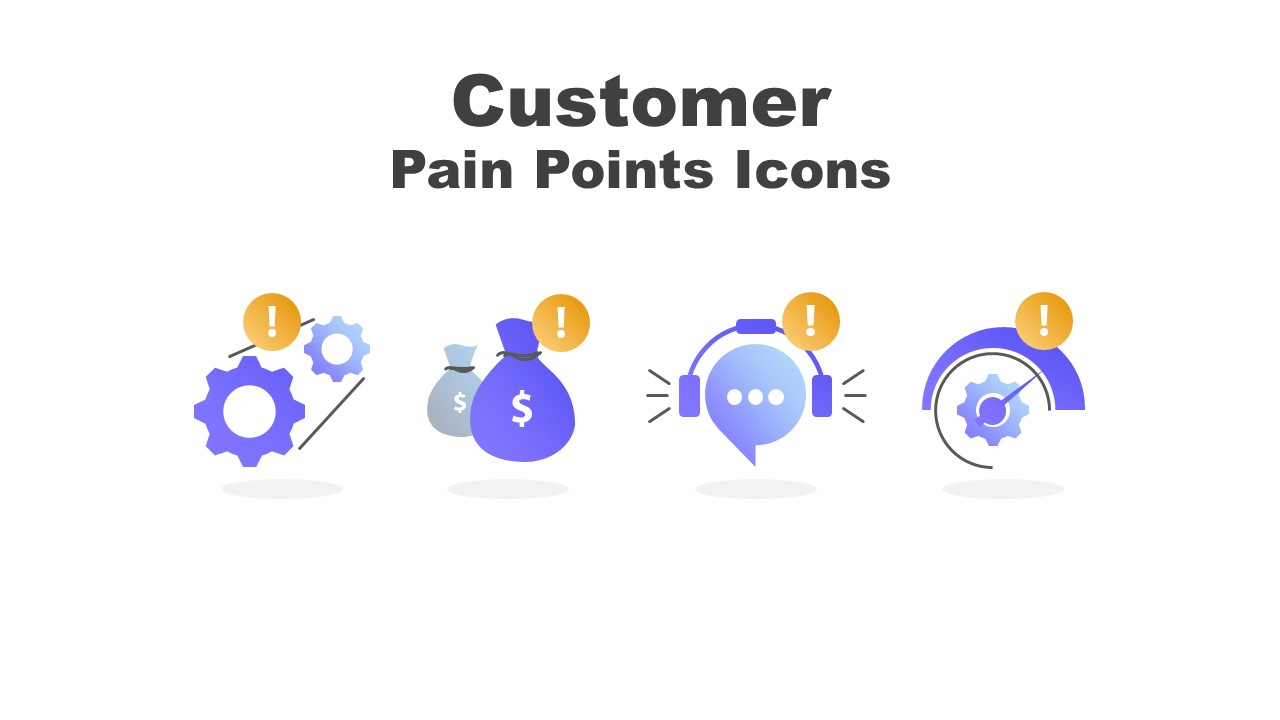 Editable Icons Slide for Customer Pain Points