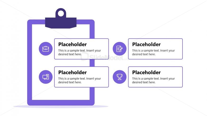 4-Item Checklist Infographic PPT Template